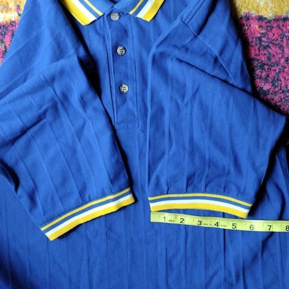 BIKE Vintage Polo Cotton Short Sleeve Mid Button Polo Shirt - Picture 6 of 13